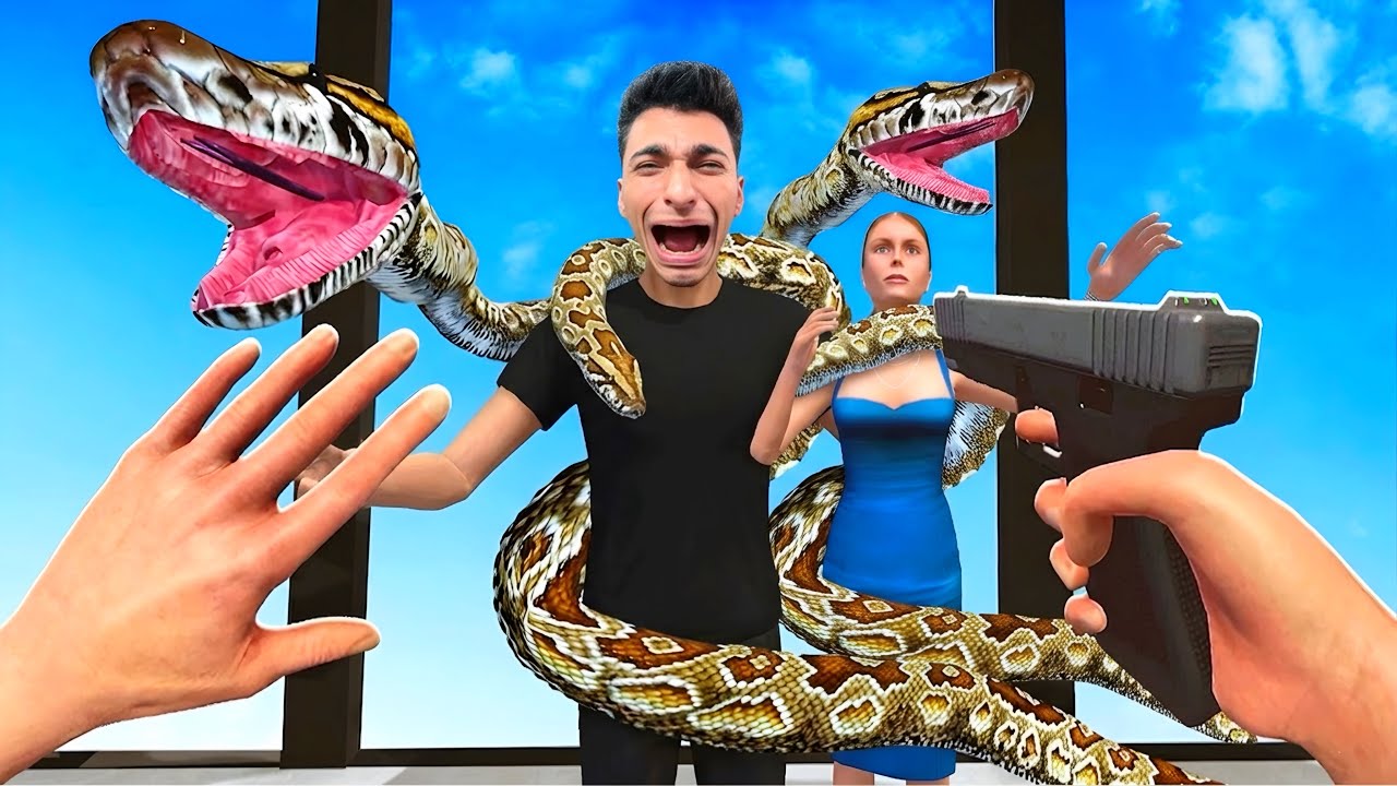 اشتريت ثعبان عملاق وطلعتو علي طياره (رد فعل الركاب صدمني )😱 | newtons playground vr