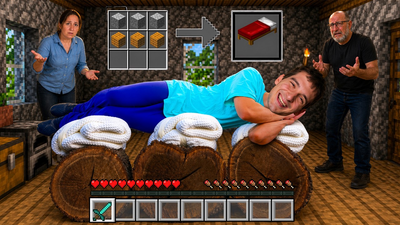 GERÇEK HAYATTA MİNECRAFT OYNADIM AİLEMİ ÇILDIRTTIM