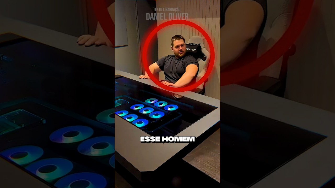 Ele FEZ Uma MESA GAMER (créditos: pc_monsterachine/IG) #nobatidao