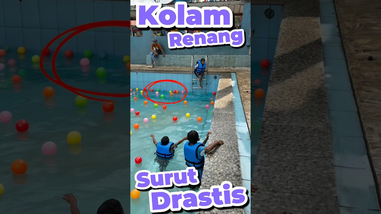 Kolam renang surut drastis #anakdesa #minivlog #comedy #kolam #surut #renang