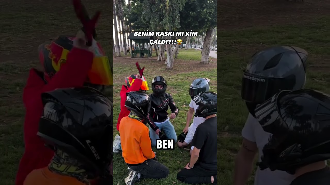 Sizce kaskı kim çaldı..😅 #shorst  #kask #vlog #motovlog