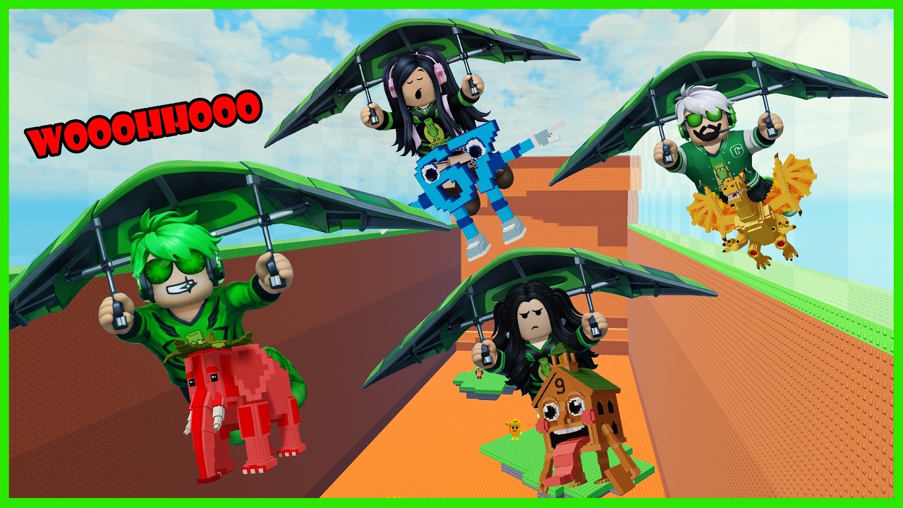 Aku Terbang Menggunakan Glider Demi Selamatkan Brainrot Terlangka - Roblox Glide For Brainrot