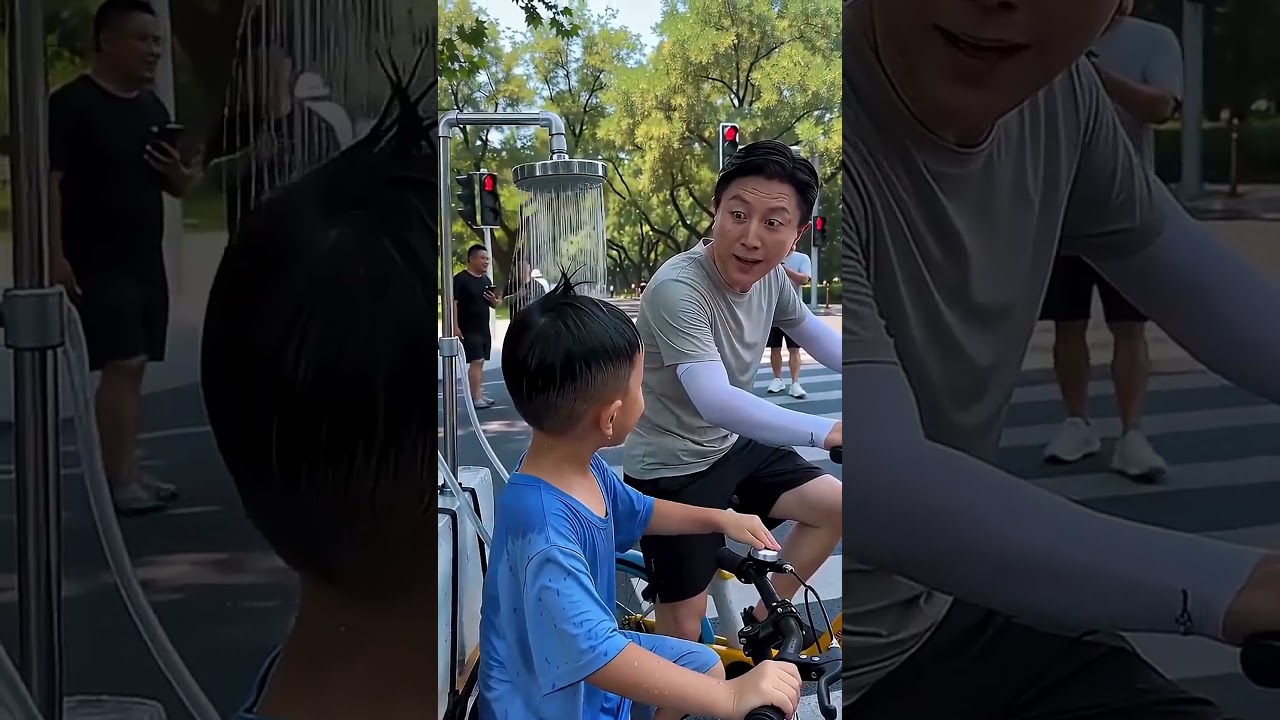 دراجة عجيبة فيها دش! 🚲🚿😱 | لن تصدقوا ما حدث! 😂#shorts