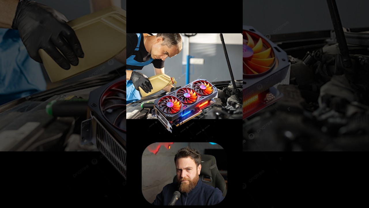 حطيت زيت محرك لكرت الشاشة #سنكرة