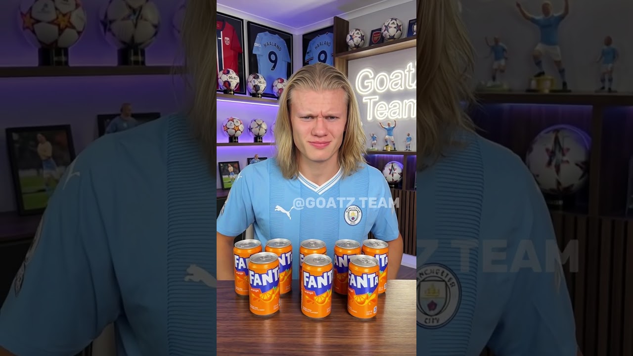 Haaland Genius Plan to Steal a Drink! 😂 #haaland #mbappe #football #parody