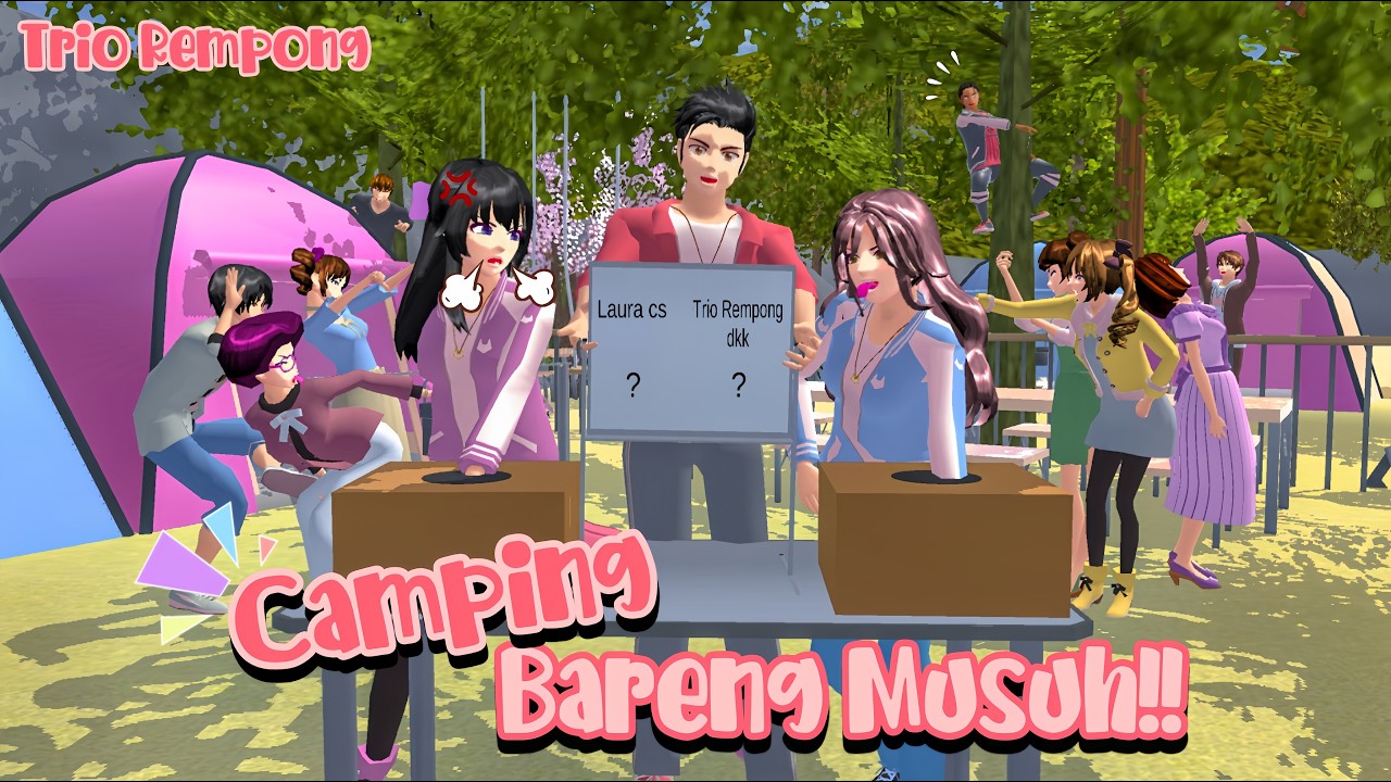 CAMPING BARENG MUSUH!! || TRIO REMPONG || SAKURA SCHOOL SIMULATOR
