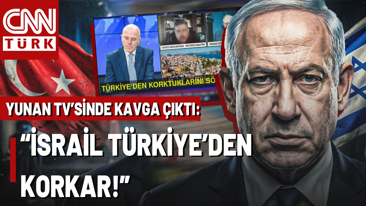 Yunan Televizyonundan Çarpıcı Görüntü! "Türkiye" Kavgasına Tutuştular