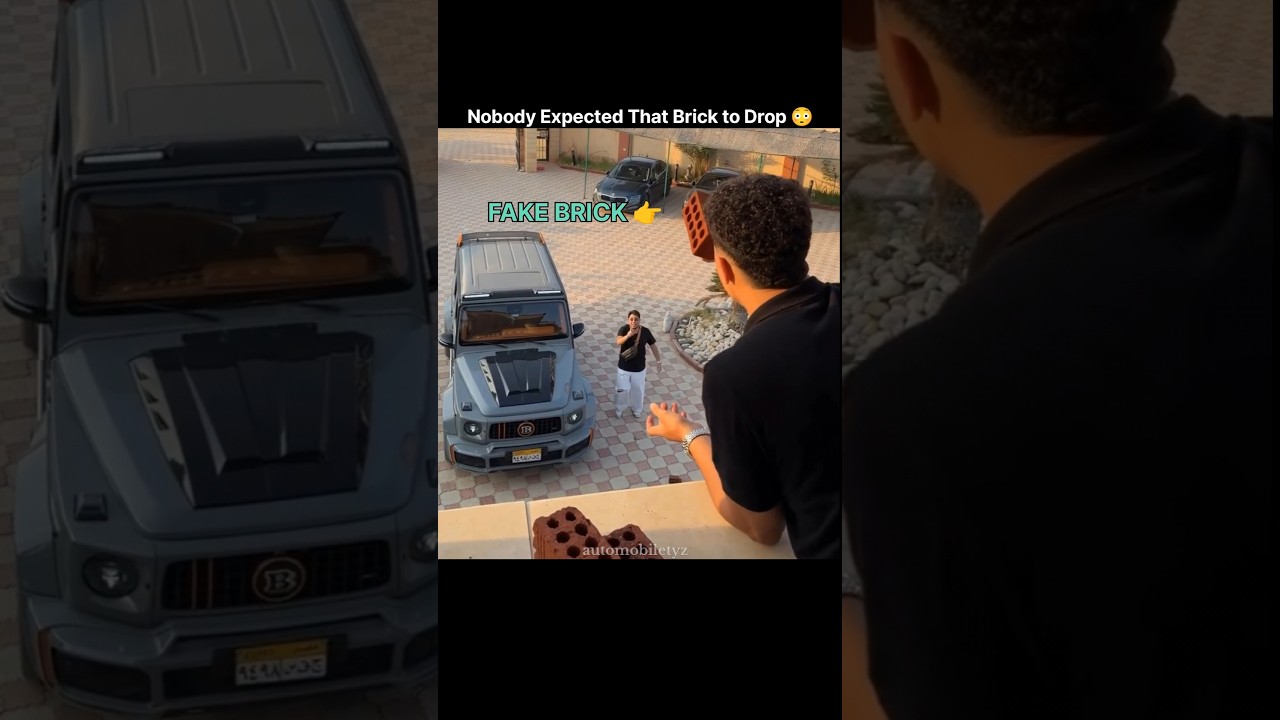 He Dropped a Brick Next to a Brabus G-Wagon 😳