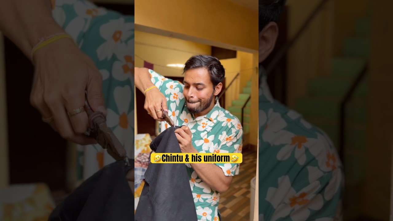 Chintu & his uniform 🤣🤣 #shorts #trending