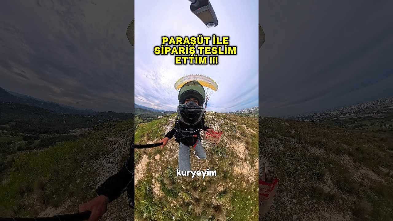 PARAŞÜT İLE SİPARİŞ TESLİM ETTİM !!! #mersin #motovlog #motor #türkiye #gökyüzü #fypシ #viral #gündem