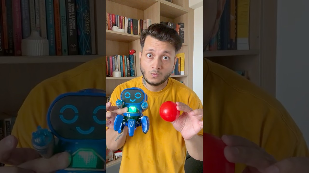 ROBOT BALL 🤖⚾ #shorts #youtubeshorts #cricket #unboxing #ball #funny