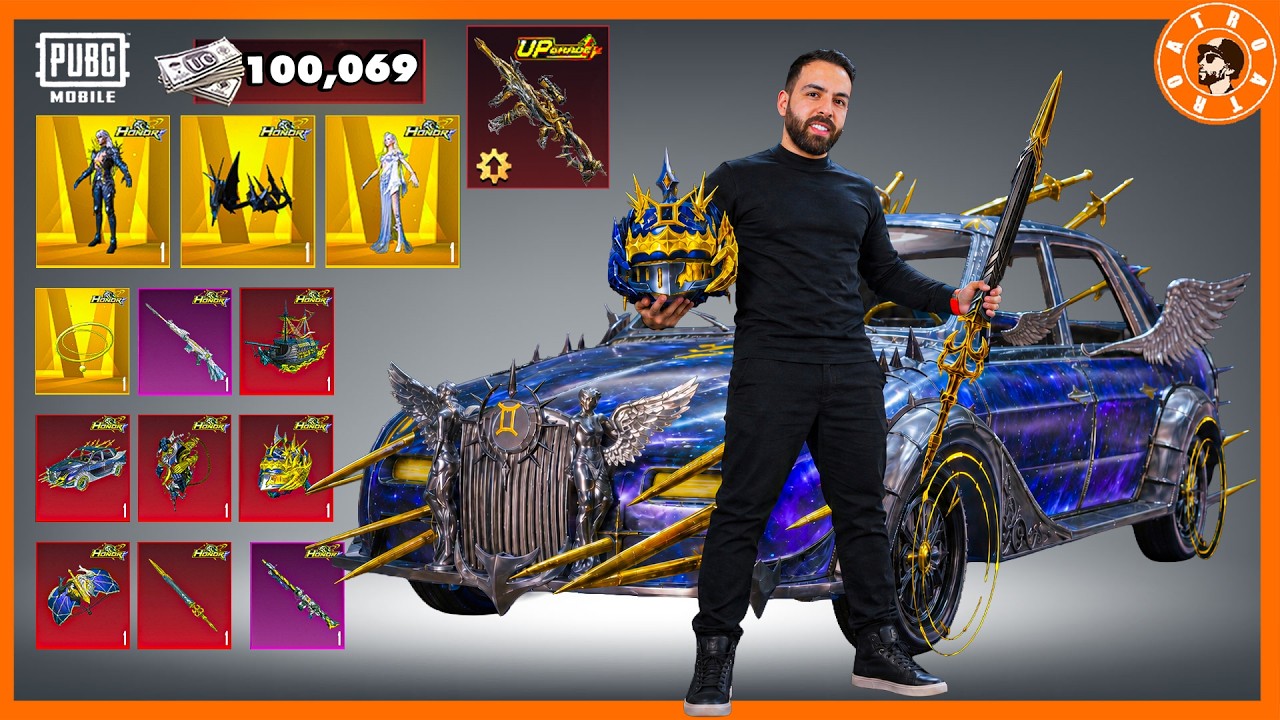 تفتيح عجلة هونر الذهبية بقيمة 100 الف شدة  #ببجي_موبايل #ببجي #pubgmobile