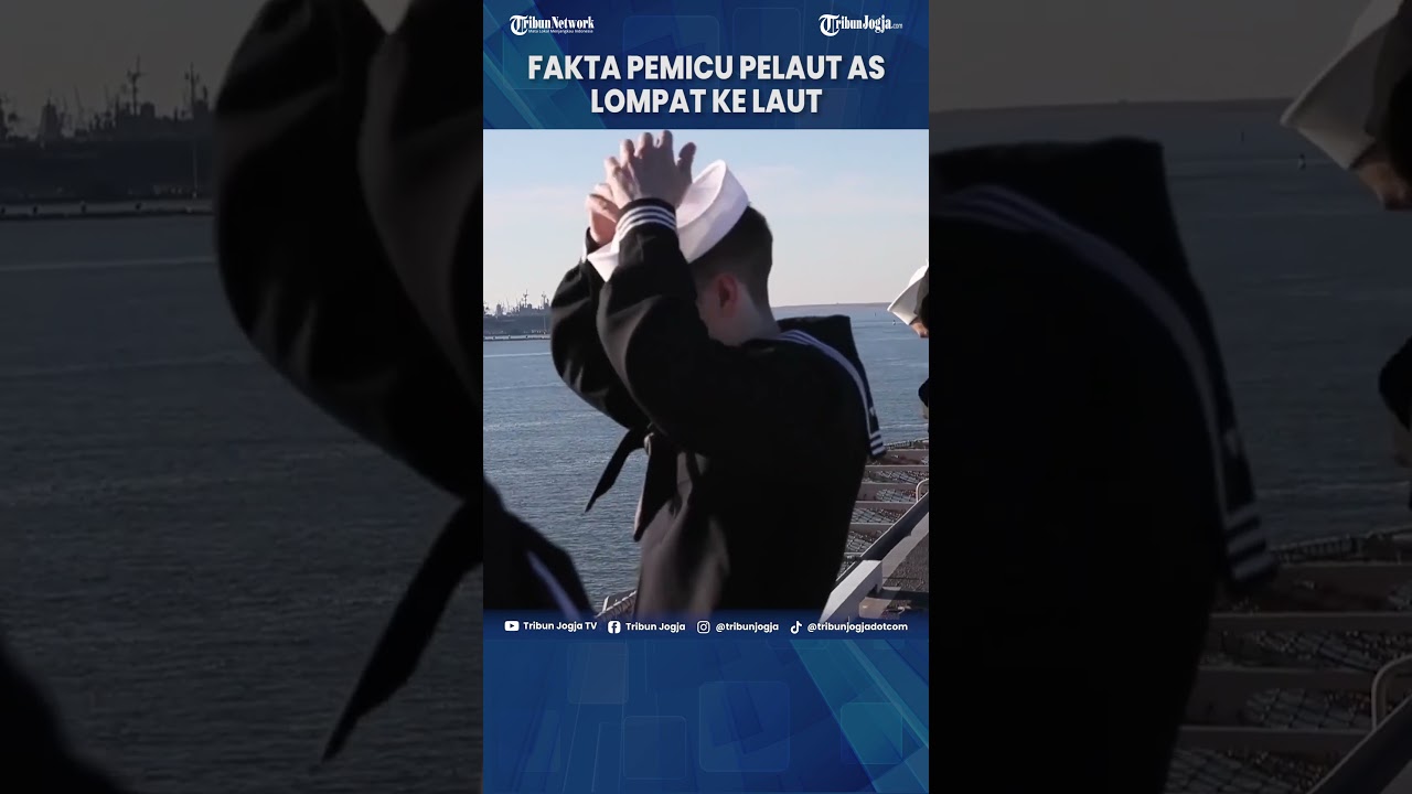 KONDISI EKSTREM PELAUT AS DI USS ABRAHAM LINCOLN, NEKAT LOMPAT KE LAUT DEKAT IRAN! #Shorts