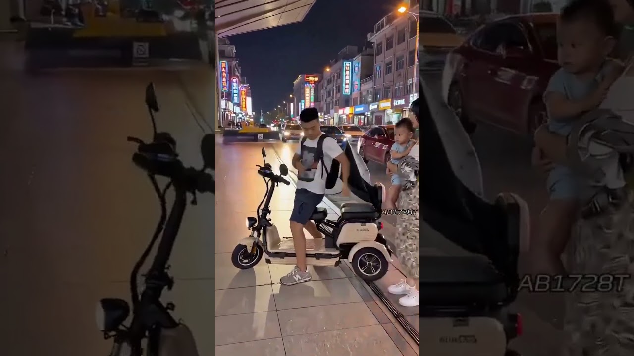 a motorcycle capable of carrying three people in the sidecar