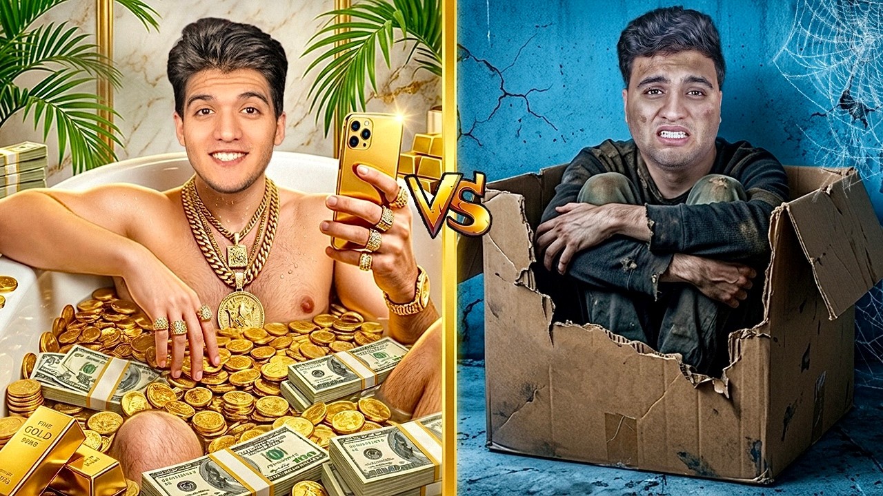 تحدي السجن الفقير 🥹 ضد السجن الغني 🤑 بلال ( راح فيها ) 🤕 !! 