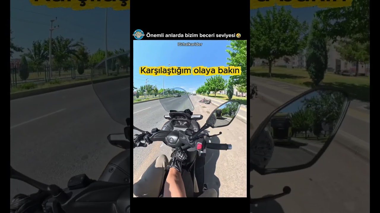 Sen Gelene Kadar Adam İyiydi 🤣 Motorcuya Yardım Etmek #akımvideoları  #komikyorum #komikyorumlar