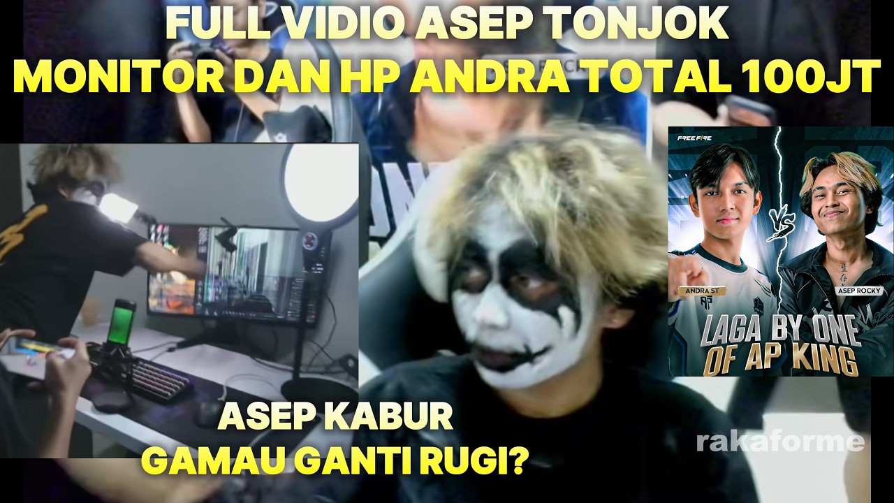 SESUAI REQUESSAN KALIAN‼️ FULL VIDIO ASEP TONJOK MONITOR DAN BANTING HP ANDRA ST😨‼️