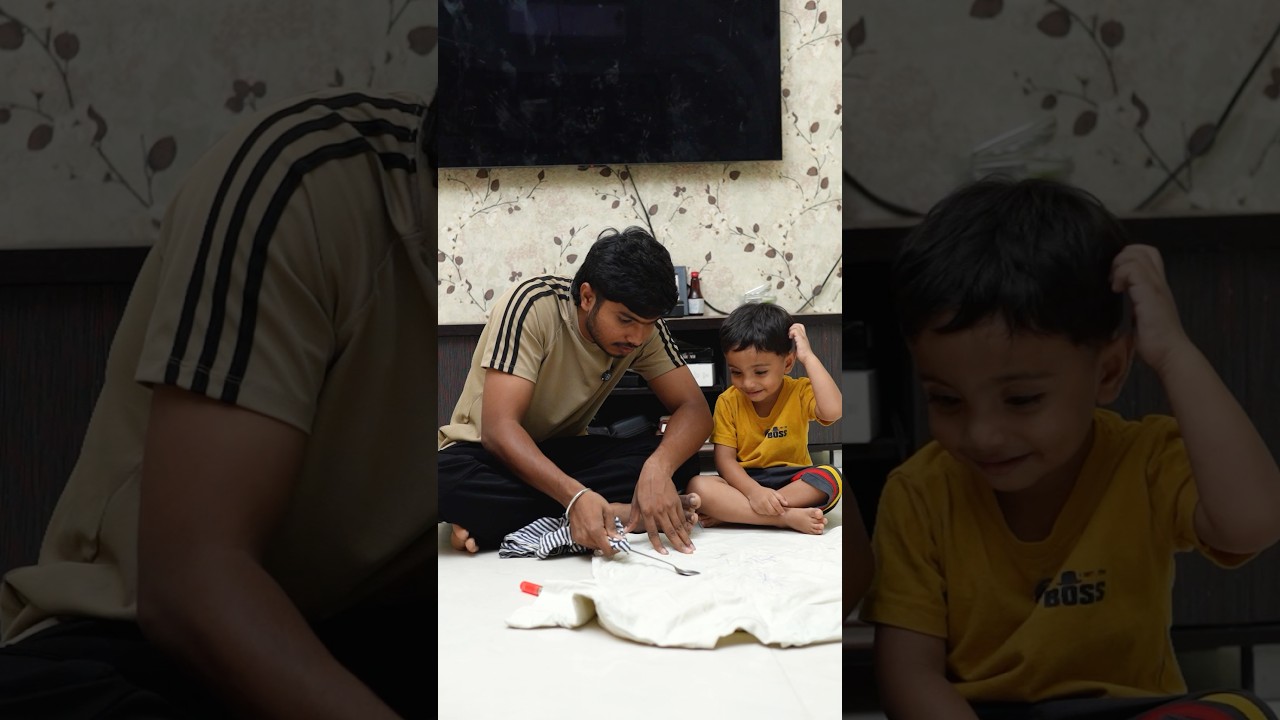 Oru Tshirt ah Gaali pannitaane!🥲🤣 #babycomedy #experiment #comedy