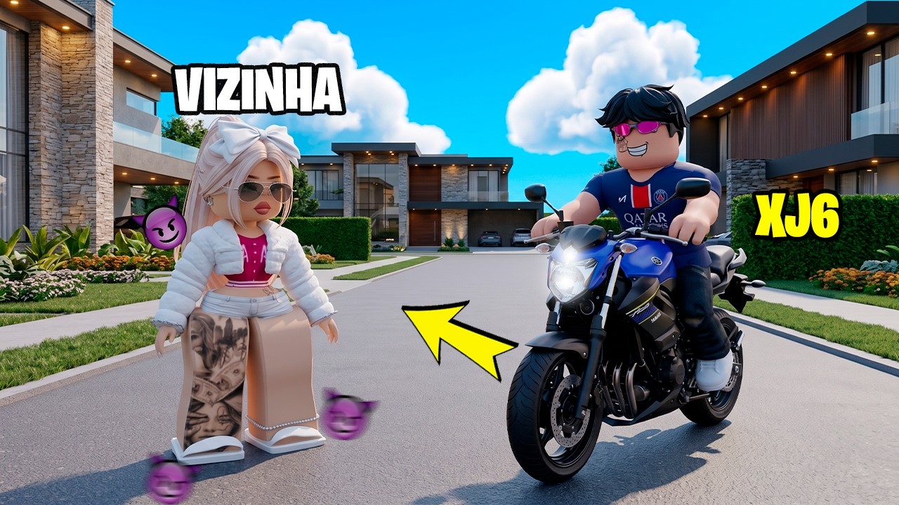 DESCOBRI QUE MINHA VIZINHA É INTERESSEIRA… COM MINHA XJ6! 😱🏍️ ROBLOX RP