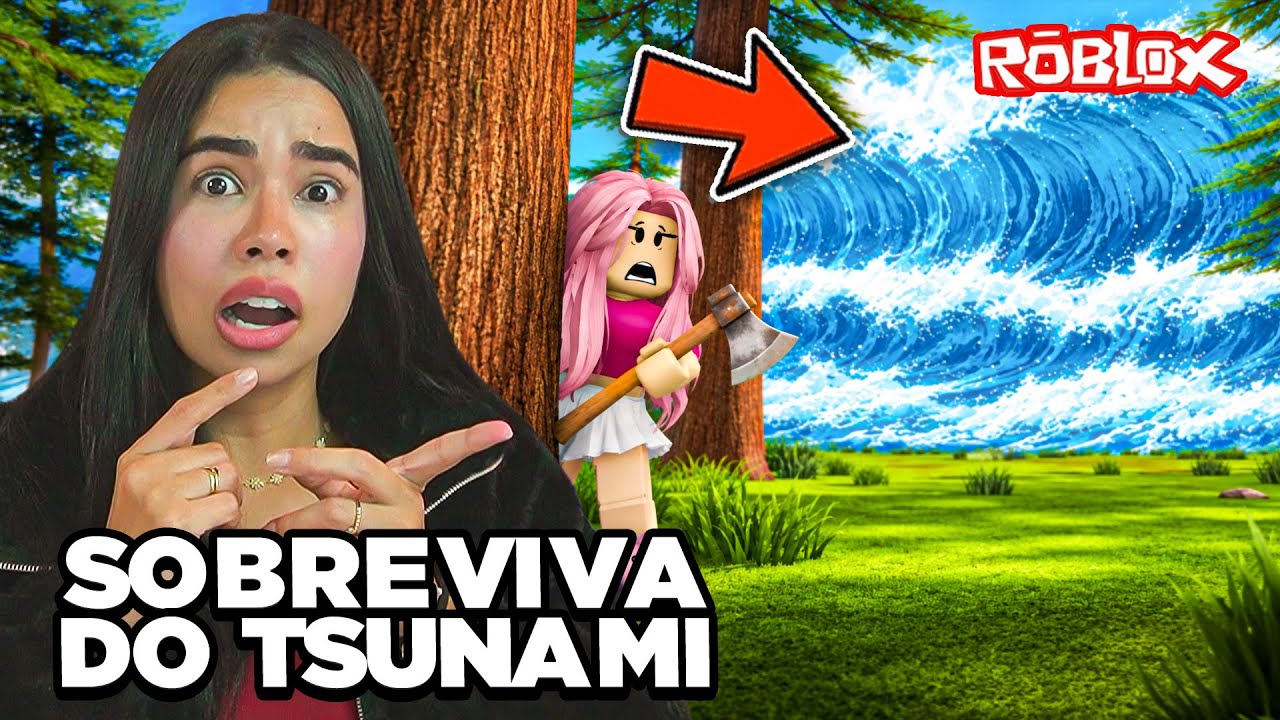 SOBREVIVA CONTRA UM TSUNAMI NESSE JOGO DO ROBLOX
