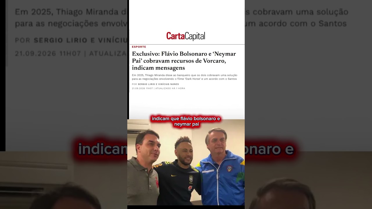 🚨 FLÁVIO BOLSONARO E NEYMAR PAI COBRAVAM VORCARO POR RECURSOS, DIZ PF