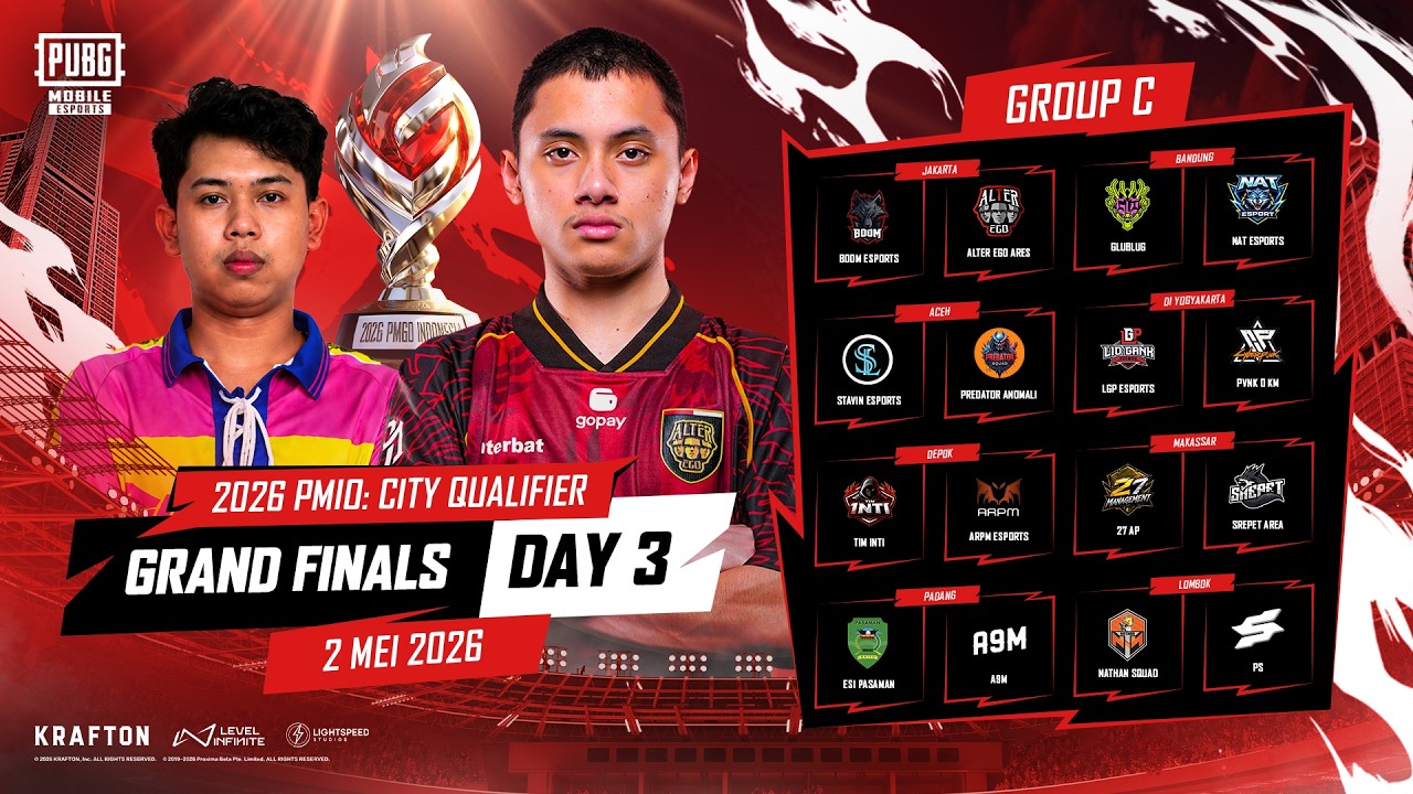 [🔴 LIVE]  2026 PUBG MOBILE INDONESIA OPEN: CITY QUALIFIER | GRAND FINAL | DAY 3 - GRUP C