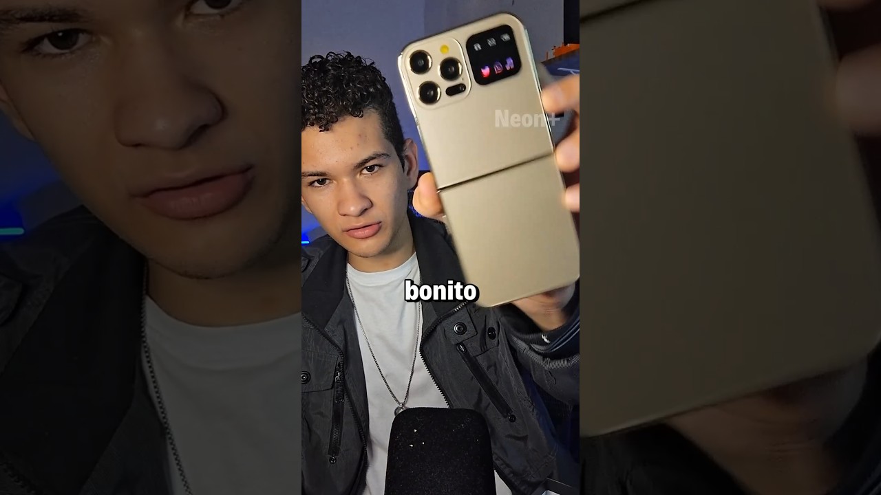 Comprei um IPHONE DOBRÁVEL de 200 REAIS na SHOPEEA KKKKKKKK #iphone #neon #tech