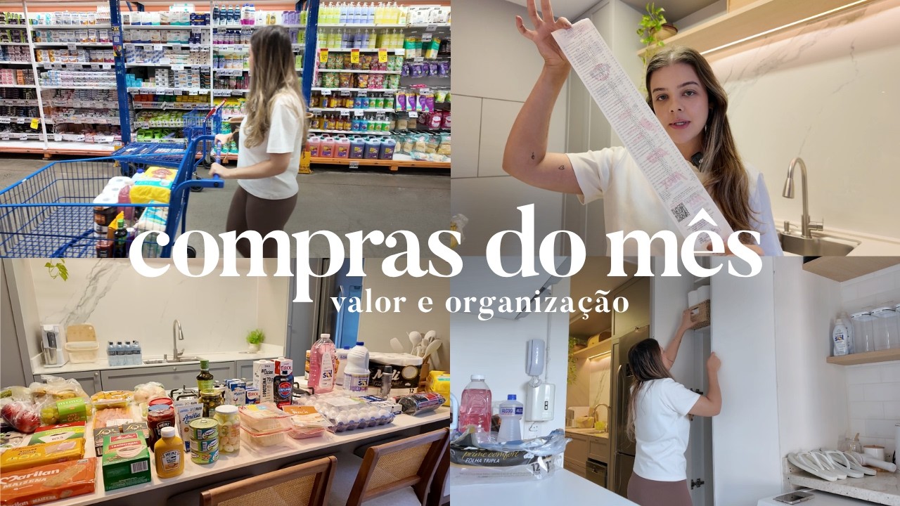 Compra do mês no atacadista para um casal, valor e organização