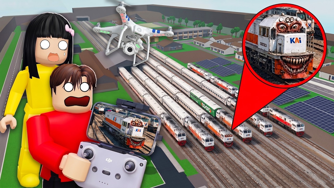 Yuta Mio Panik Drone Merekam KERETA API KAI TERBENGKALAI Selama 1000 Tahun | ROBLOX