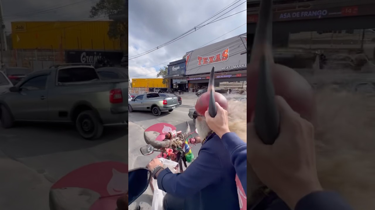 Urgente 🚨 Pegou no chifre do motoqueiro 😂 #bmw #motovlog (guigrau) Observações de moto em SP