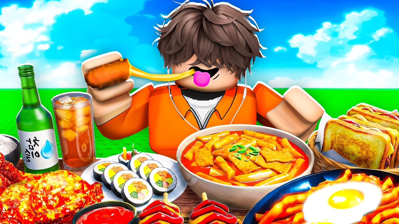 ربلوكس اسمر كل انواع الاكل ! Mukbang Game