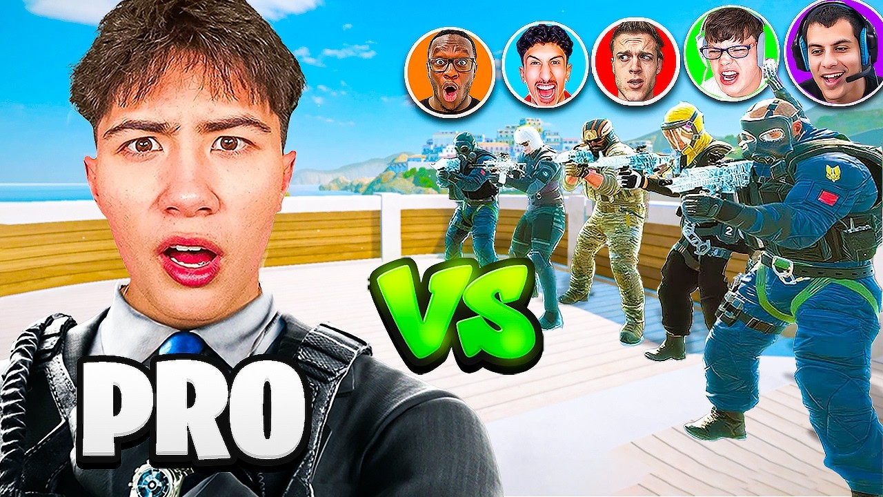 Can 5 Streamers Beat 1 Pro? (Rainbow Six Siege)
