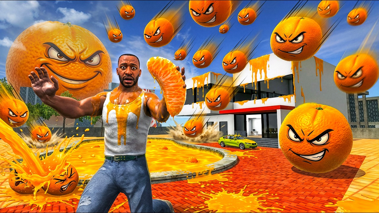 Franklin Stuck in Orange Word - INDIAN BIKE DRIVING 3D