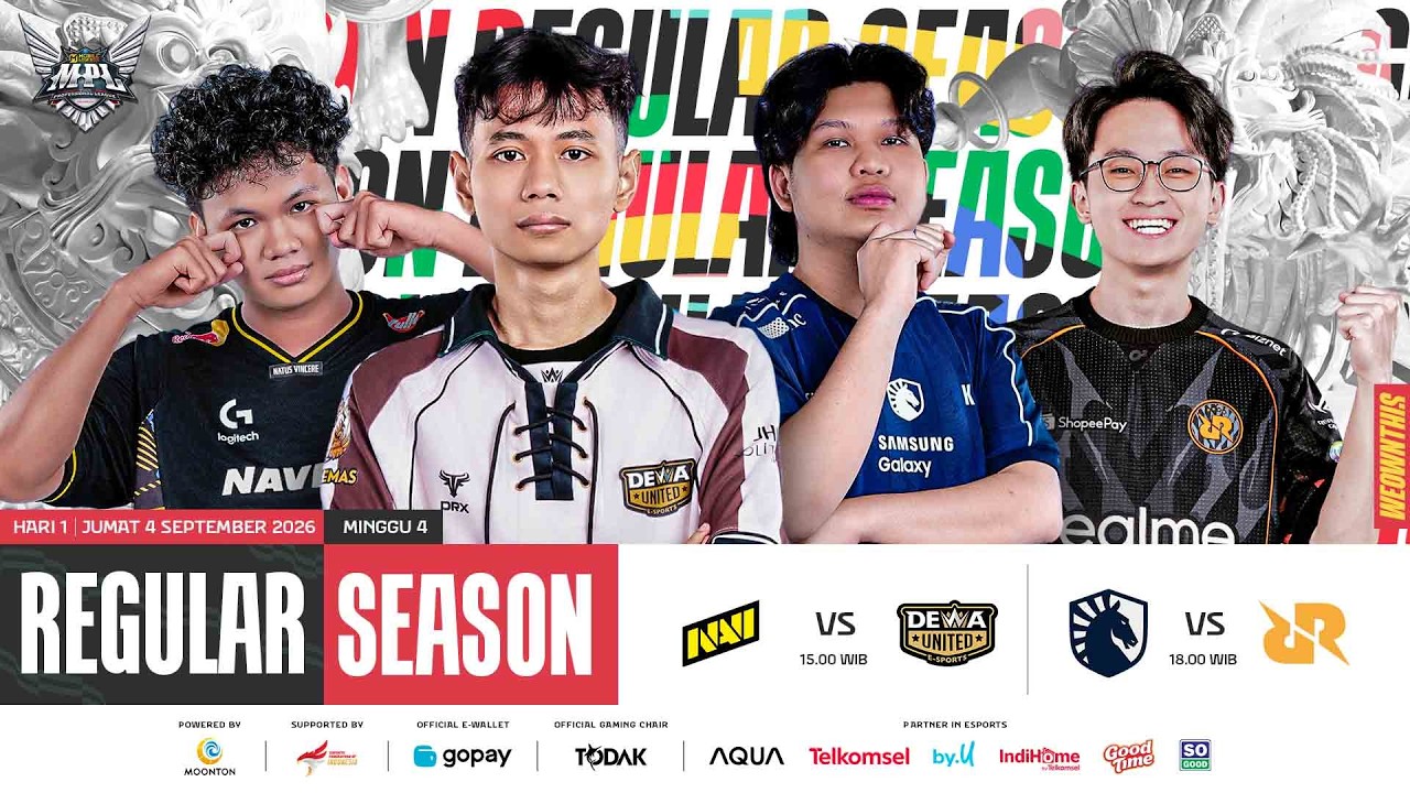 🔴 LIVE | MPL ID S18 | Minggu 4 Hari 1 | Bahasa Indonesia