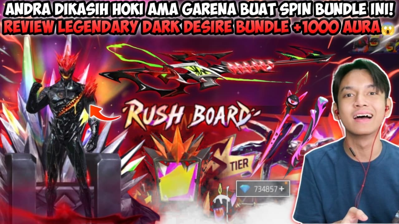 ANDRA DIKASIH HOKI AMA GARENA BUAT SPIN BUNDLE INI! REVIEW LEGENDARY DARK DESIRE BUNDLE TERBARU😱