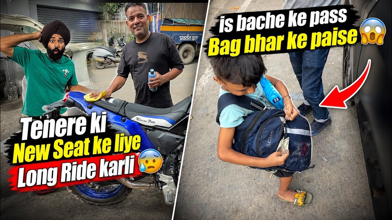 is bache ka Pura Bag Paiso se bhara hua - Kaise? | Tenere ki New Seat ke liye Long Ride karli 