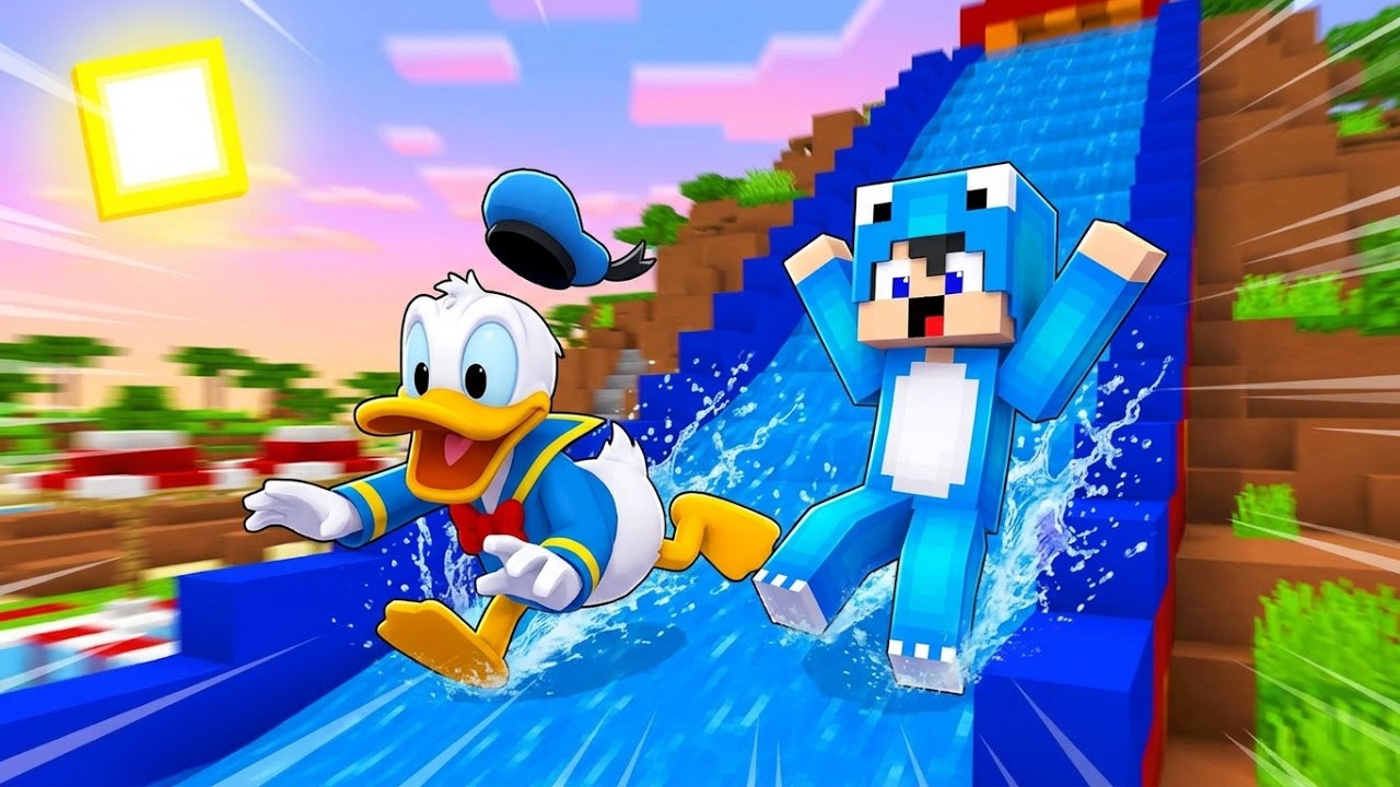 ماين كرافت لكن قضينا 24 ساعة داخل مخيم المدينة مائية!😱🏊‍♂️