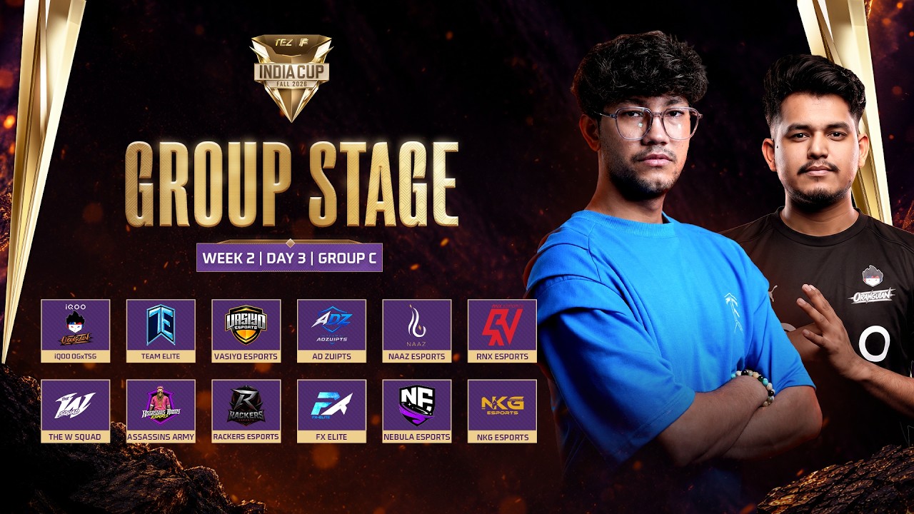 🔴 [HINDI] TEZ FFMIC 2026 Fall | GROUP STAGE - WEEK 2 | DAY 3 | GROUP C
