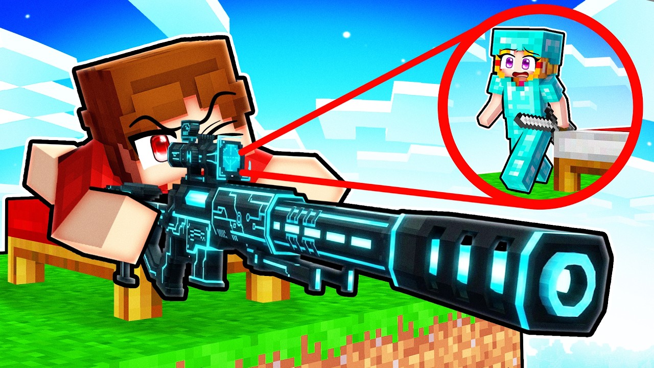 I Cheated with GUNS in Minecraft Bedwars...