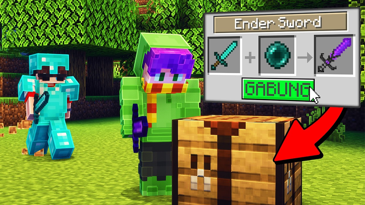 Tanpa Dia Sadari, Gw Bisa GABUNGIN ITEM di Minecraft Manhunt