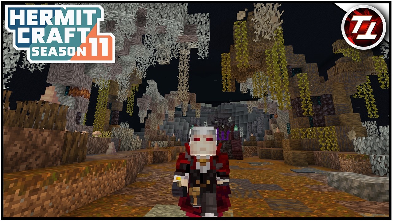 Creepy Nether Tunnel with Ambient Audio! -  Hermitcraft 11 #12