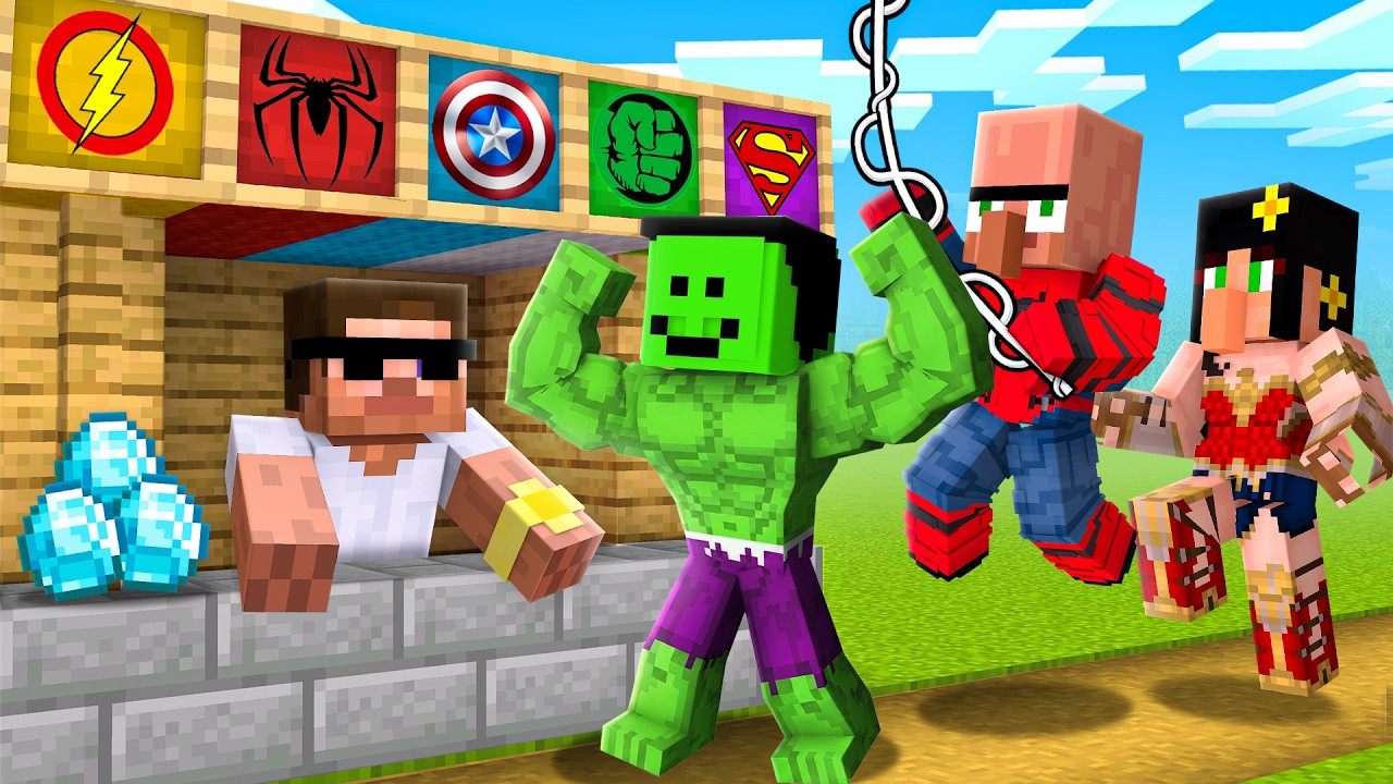 We Opened a SUPERHERO SHOP in Minecraft!
