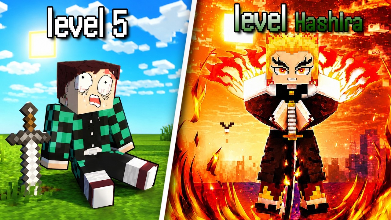 حولت ماين كرافت لانمي قاتل الشياطين 😈 | demon slayer in minecraft