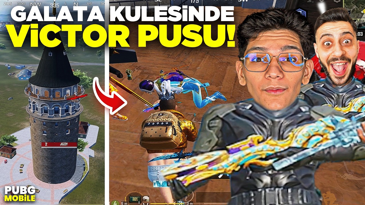 EKİPLE GALATA KULESİNDE VİCTOR PUSU! KÜFÜR YEDİK - PUBG MOBİLE