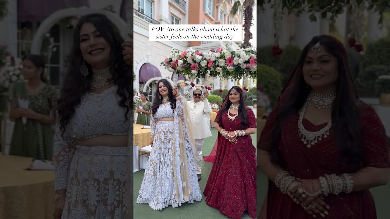 😭Cried at my sister’s wedding! She looked like a doll! #sisterwedding #indianwedding