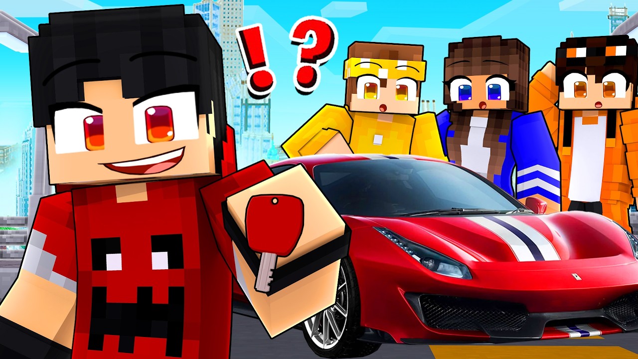 Consegui um CARRO MILIONÁRIO para IMPRESSIONAR os todos no Minecraft