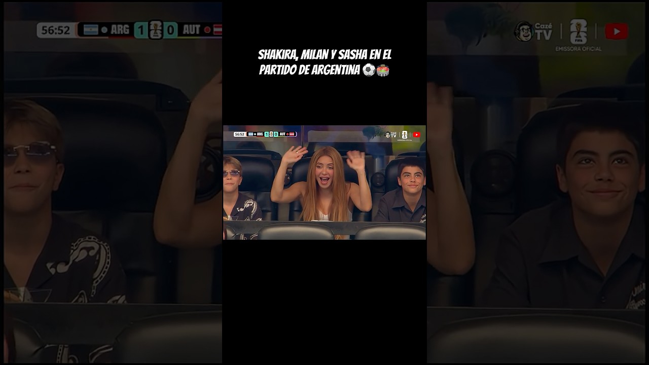 SHAKIRA, MILAN & SASHA VIENDO A MESSI! 🐐🇦🇷 #Shorts #Shakira