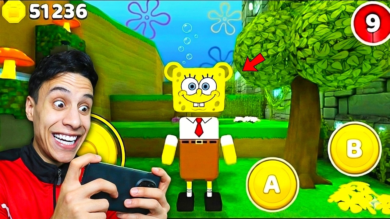 اتحولت لسبونج بوب فجأة في لعبة الدب الخارق Super Bear Adventure… قاع الهامور!! 🧽😱