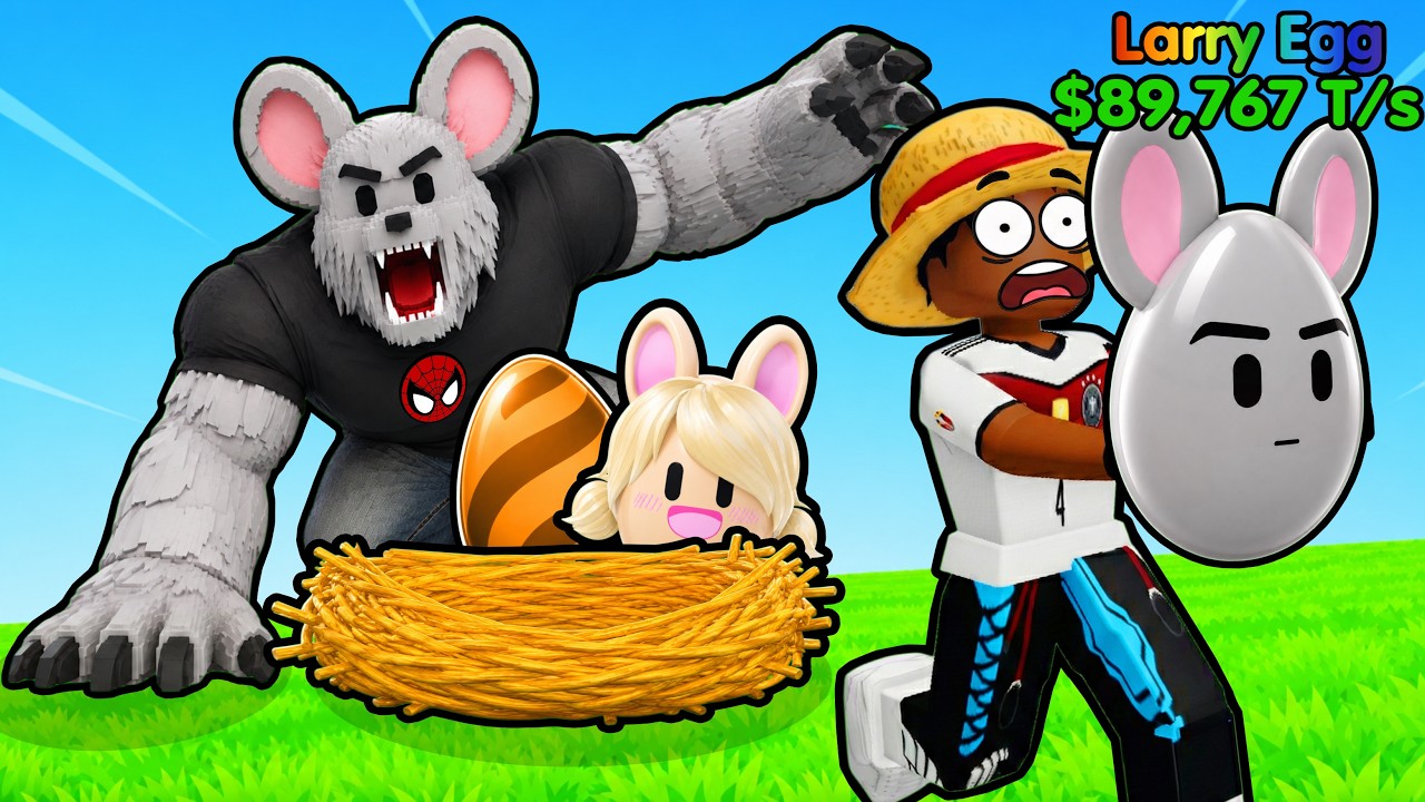 🥚ROUBE UM OVO NO ROBLOX COM O LARRYZINHO e LARIZINHA PELA PRIMEIRA VEZ!