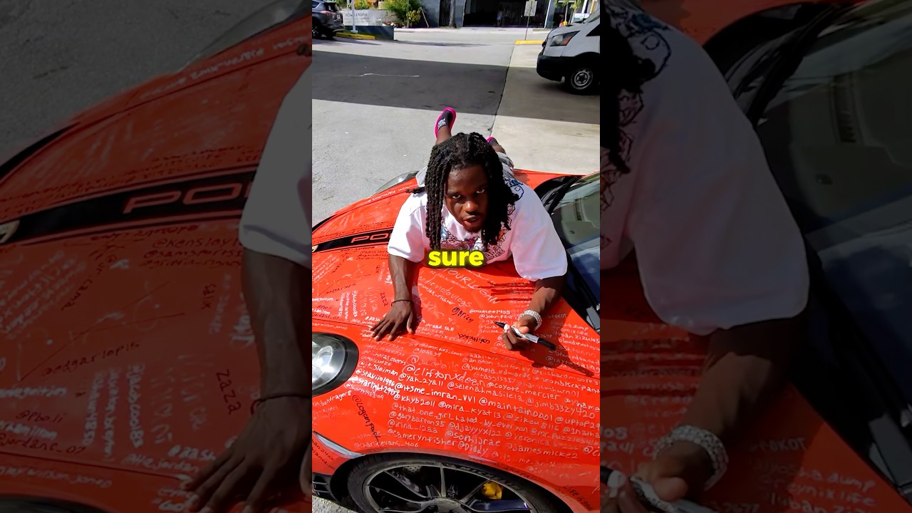 Writing my Subscribers on my Porsche!